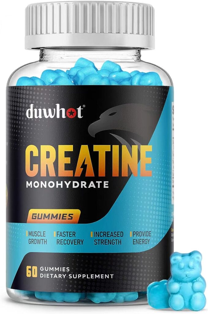 duwhot Creatine Monohydrate Gummies for Men Women - 2000mg Creatine Monohydrate Per Serving, Mixed Berry Flavor, Workout Muscle Relief, Gluten Free, Non-GMO - 30 Servings : Health Household