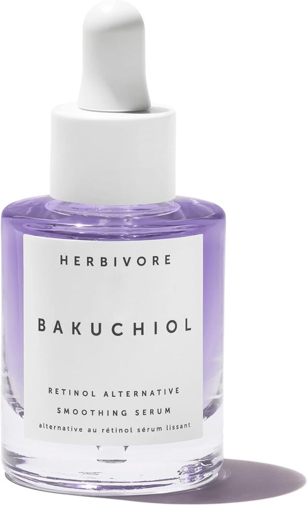 HERBIVORE Bakuchiol Retinol Alternative Face Serum REGULAR STRENGTH - Bakuchiol + Peptides, Smooths Skin, Reduces Fine Lines  Wrinkles, Plant-based, Vegan, Cruelty-free, 30mL / 1 oz