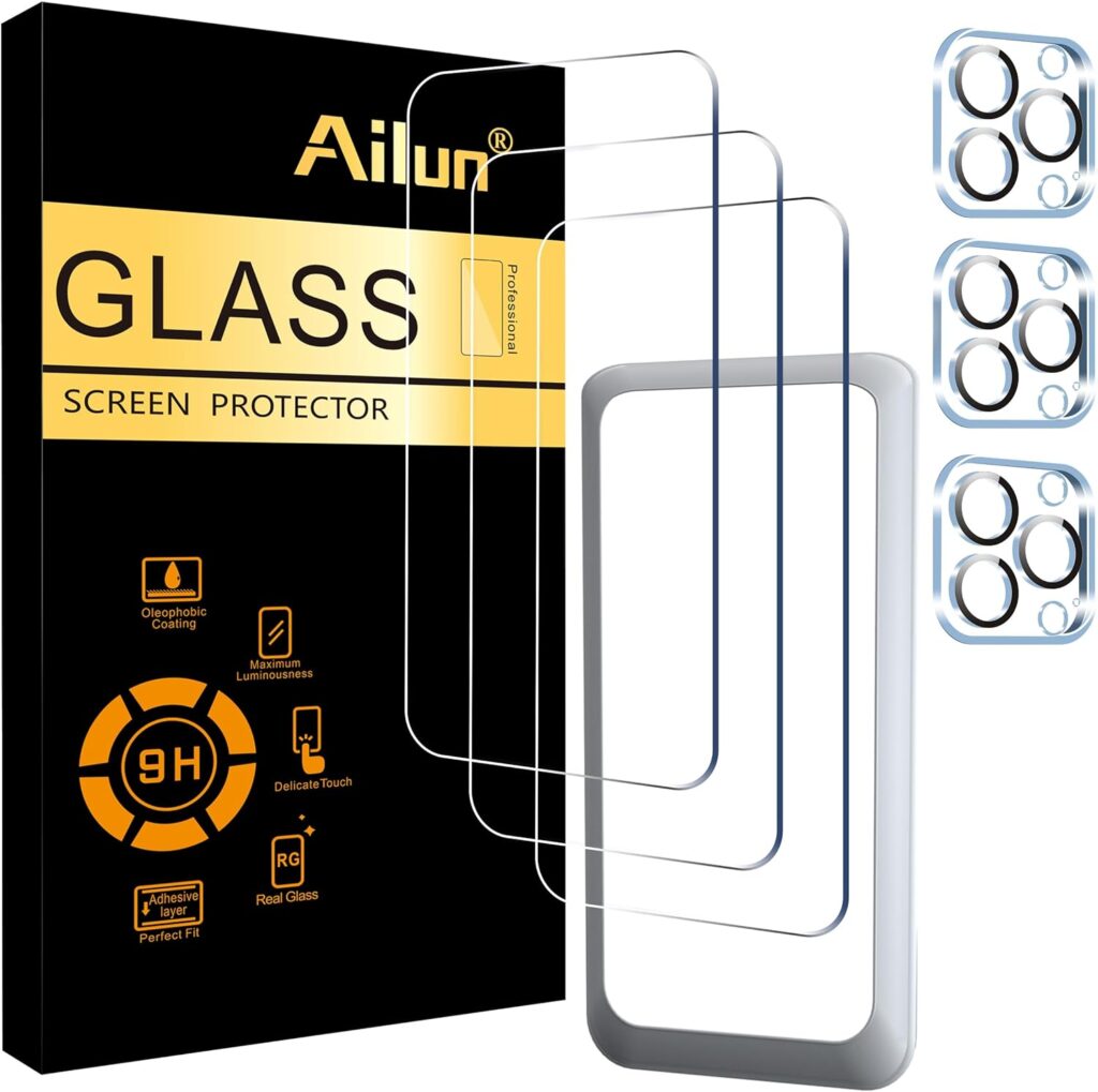 Ailun 3 Pack Screen Protector for iPhone 15 Pro Max